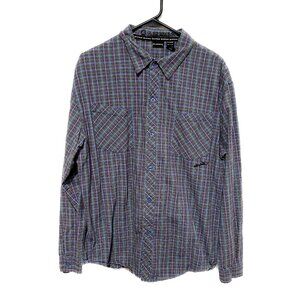 Vintage 80s Airwalk Button Down Long Sleeve Casual Shirt Plaid Mens Size XL